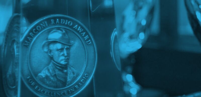 A Marconi Radio Award trophy